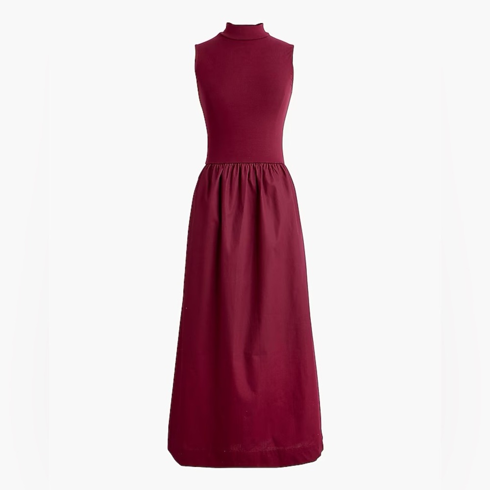 NWOT J.Crew Burgundy Sleeveless Midi Dress - Picture 4 of 4